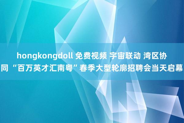 hongkongdoll 免费视频 宇宙联动 湾区协同 “百万英才汇南粤”春季大型轮廓招聘会当天启幕