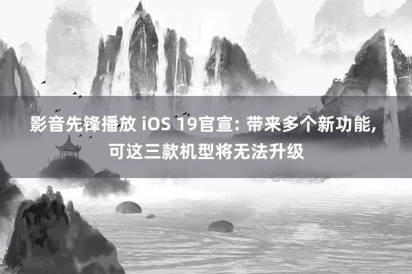 影音先锋播放 iOS 19官宣: 带来多个新功能, 可这三款
