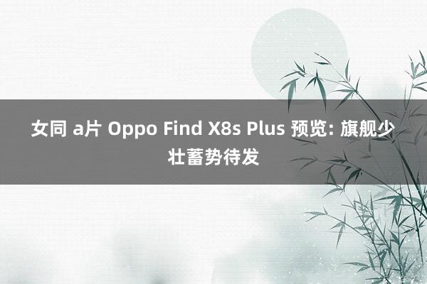 女同 a片 Oppo Find X8s Plus 预览: 旗